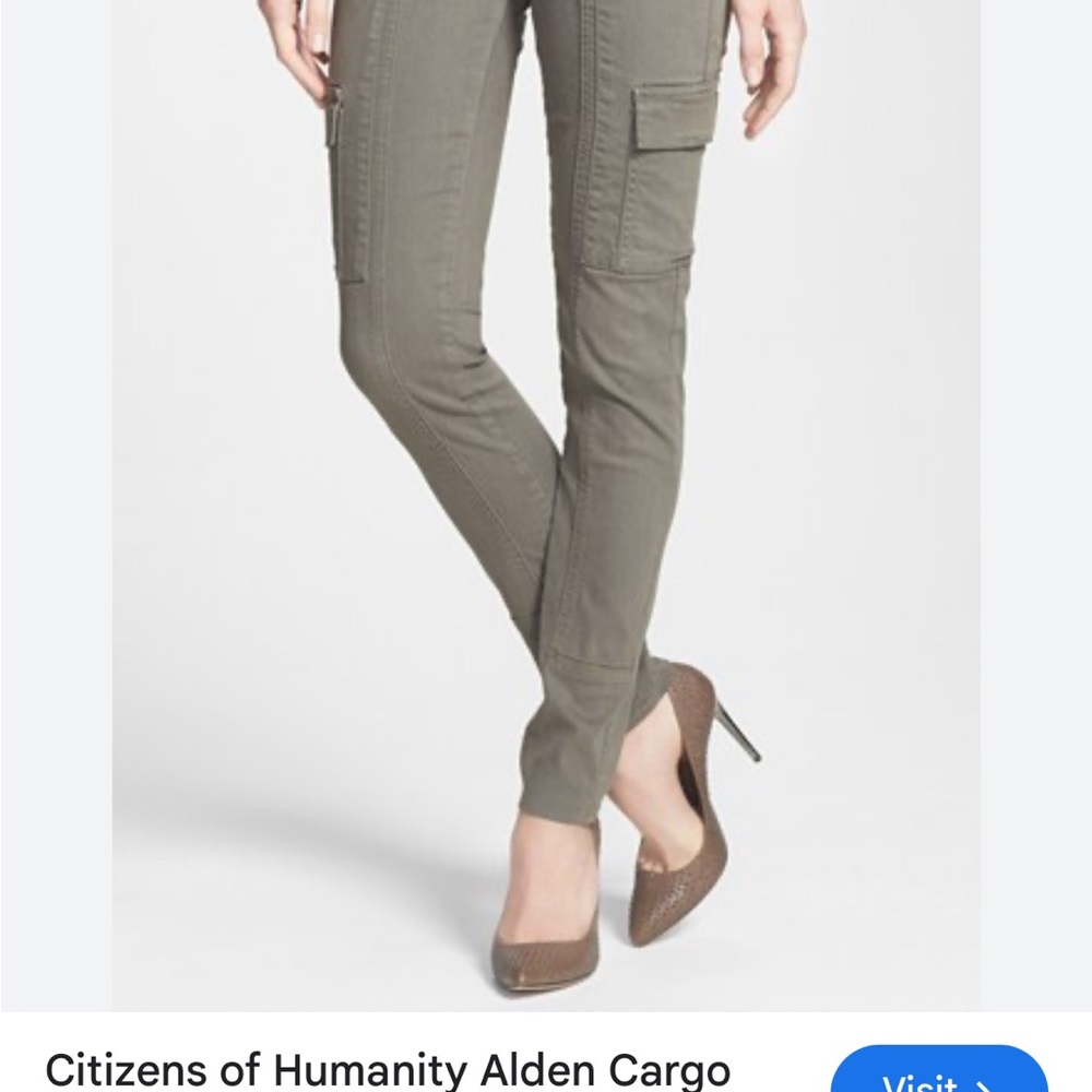 Citizens of Humanity Women's Olive Cargo Pants